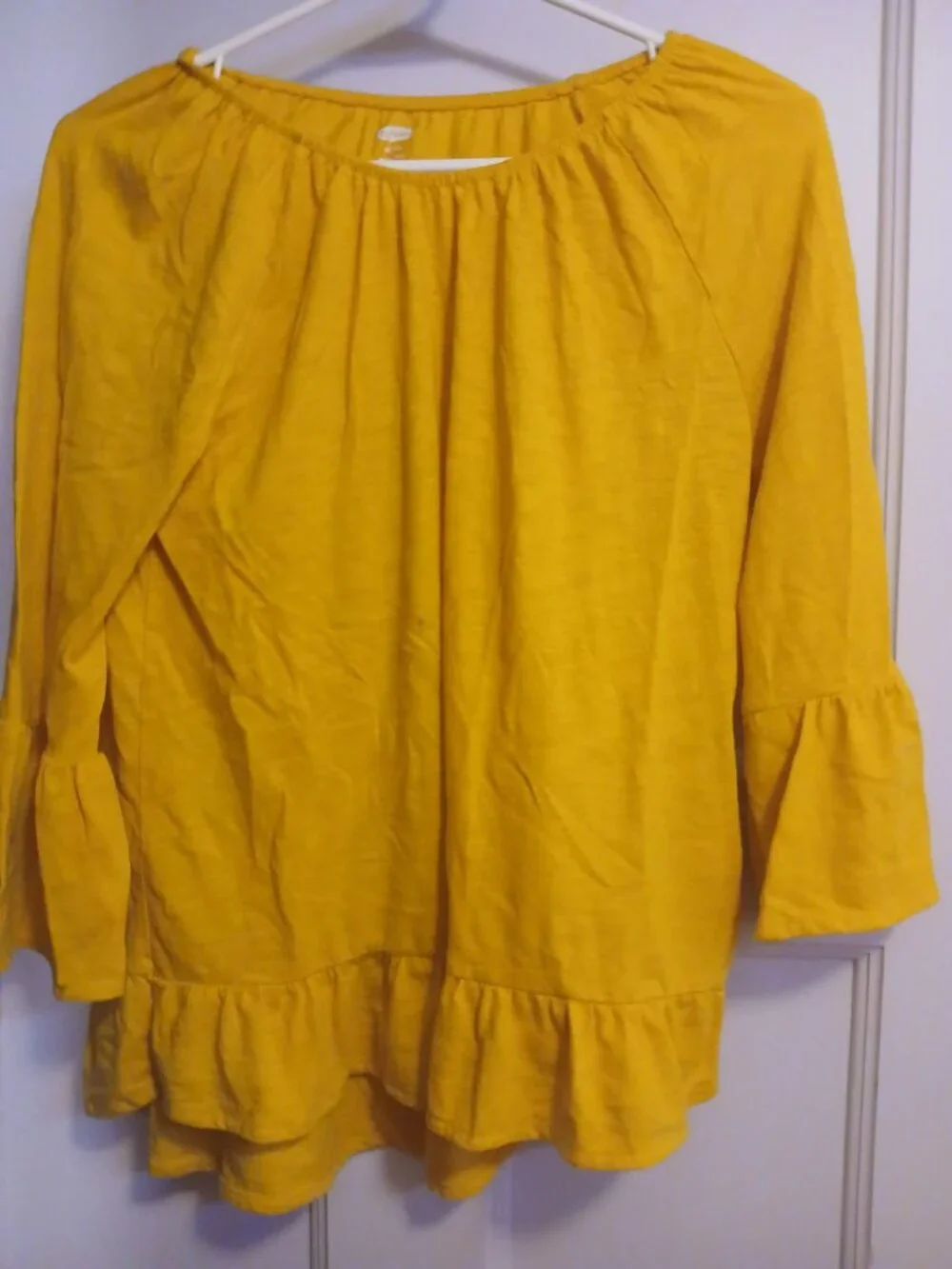 Old Navy Girls XL 14 Yellow Long Sleeve Shirt